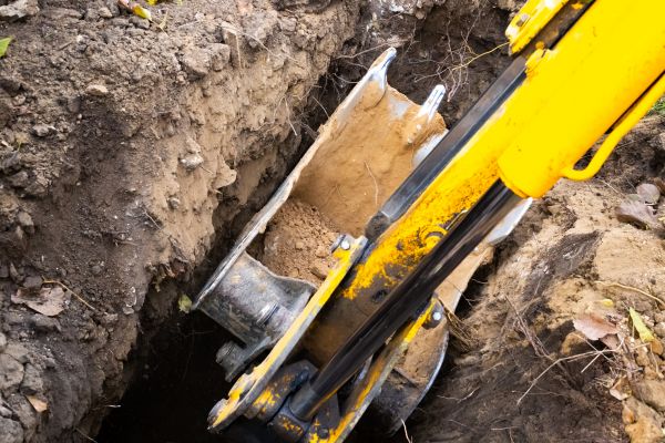 Downspout Trenching in Columbia