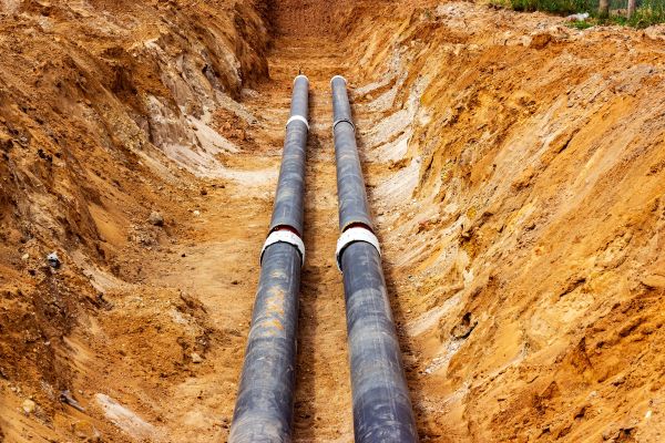 Water Line Trenching in Columbia