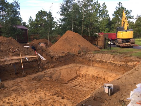 Pool Site Excavation in Columbia